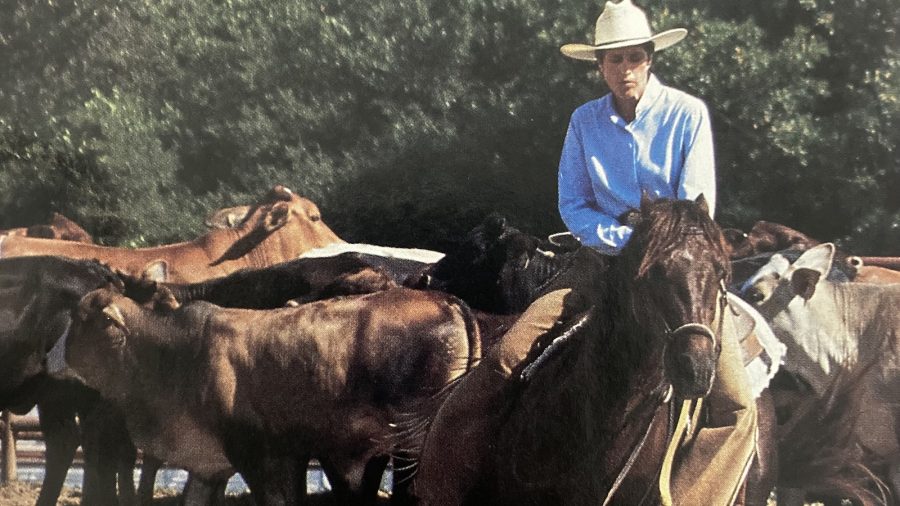 Barbra Schule explains one of the finer points in the game of cutting-when and how to stop working a cow.