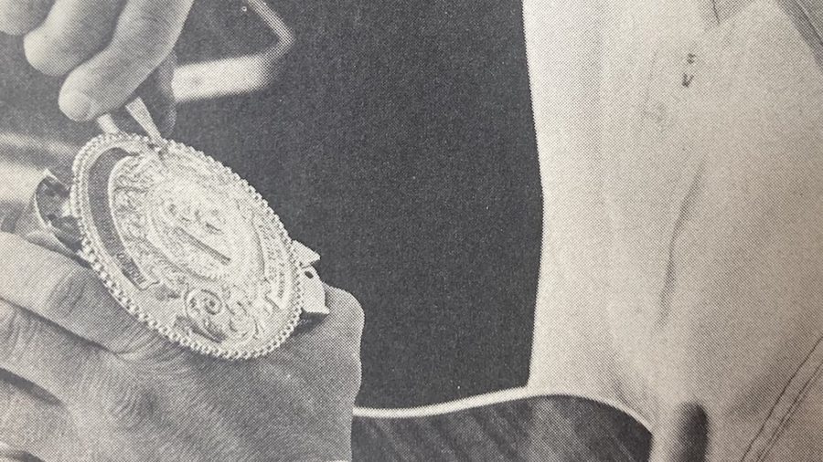 Gary Gist, goldsmith and silversmith from Lakeside, California, sometimes won the trophies he made himself.