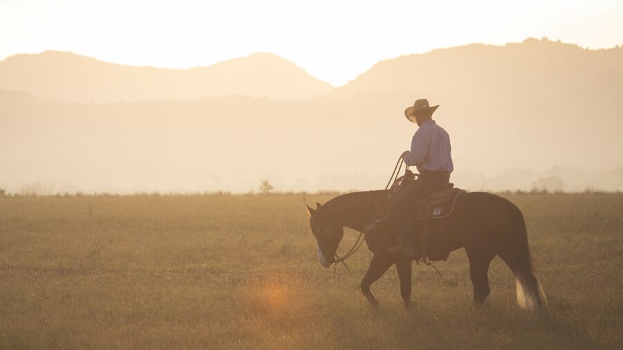 Miles Baker on a horse